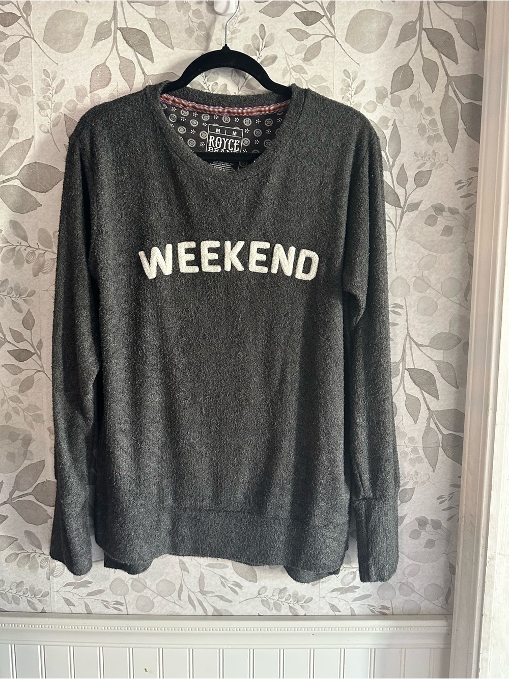 Royce Women's Charcoal 'Weekend' Crewneck Sweatshirt
